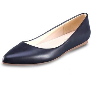 Leather Women's Flat Shoes Classic Casual Pointed Toe